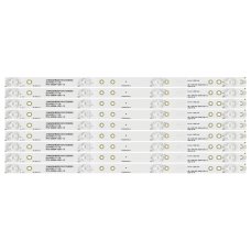 Прямая подсветка для телевизора Akai 50″ MS-L1469 V5 (9 планок по 440 мм, 4 LED, линза 17 мм, 3 В)