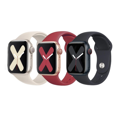 Ремешок для Apple Watch 42/44/45/49 мм Band Silicone, 2 шт (Elegant Purple)