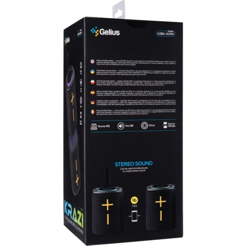 Bluetooth колонка Gelius KRAZI KZBS-003W (Black)