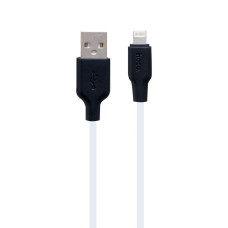 Кабель Hoco X21 Plus Silicone USB-A – Lightning (2 м · 12W · 2.4A) (Black/White)
