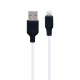 Кабель Hoco X21 Plus Silicone USB-A – Lightning (2 м · 12W · 2.4A) (Black/White)
