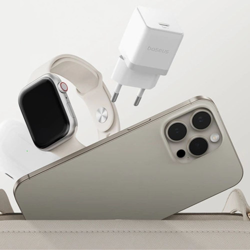 Сетевое зарядное устройство Baseus Palm Fast Charger USB-C (20W · 3A) с кабелем Type-C – Lightning 20W (E0116400) (White)