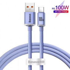 Кабель Baseus Crystal Shine Series USB-A – Type-C (1.2 м · 100W · 6A) (CAJY000405) (Purple)
