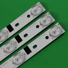 Прямая подсветка для телевизора Telefunken 32″ 180.DT0-32D700-0H (3 планки по 598 мм, 10 LED, линза 15,5 мм, 3 В)