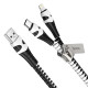 Кабель Hoco U97 2-в-1 USB-A – Lightning/Type-C (1 м) (Black/White)