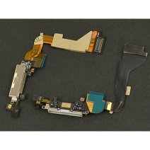 Шлейф для Apple iPhone 4 з роз'ємом зарядки (White) (Original Used)