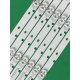 Пряма підсвітка для телевізора Hisense 43″ SVH420AA7 Rev02 (7 планок по 402 мм, 4 LED, лінза 15,5 мм, 3 В)