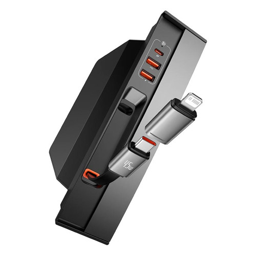 USB-хаб Baseus T-Space Series for Tesla Type-C (45W) (Black)