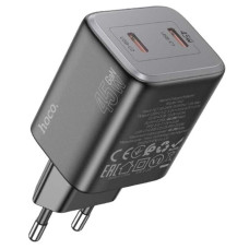 Сетевое зарядное устройство Hoco N42 2xUSB-C (45W · 3A) (Black)
