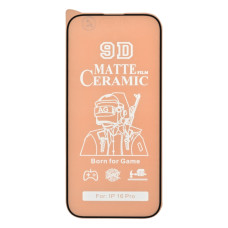 Защитная пленка Ceramic Matte для Apple iPhone 16 Pro (Full Glue) (Black)
