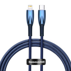 Кабель Baseus Glimmer Series Fast Charging Type-C – Lightning (1 м · 20W · 2.4A) (CADH000003) (Blue)