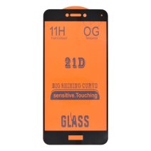 Захисне скло в тех упаковці для Huawei P8 Lite (2017) (Full Glue) (0.3 мм, 2.5D) (Black)