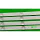 Пряма підсвітка для телевізора Changhong 58″ LB-580U18-EF8-R-G01-XRD1 (4 планки по 1145 мм, 12 LED, лінза 17 мм, 3 В)