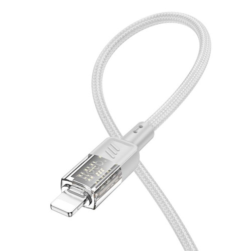 Кабель Hoco U129 USB-A – Lightning (1.2 м · 12W · 2.4A) (Gray)