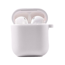 Чохол для AirPods 1/2 Silicone Case with Fibra (White)