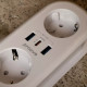 Сетевой фильтр Proove Supercoil на 2 розетки (20W · 2xUSB-A+USB-C · 1.5 м) (White)