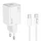 Сетевое зарядное устройство Avantis A896 USB-C (20W · 3A) с кабелем Type-C – Type-C (White)
