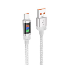 Кабель Hoco U126 USB-A – Type-C (1.2 м · 27W · 2.4A) (Gray)