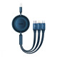 Кабель Baseus Bright Mirror 2 Series 3-в-1 USB-A – Micro-USB/Lightning/Type-C (1.1 м · 66W · 6A) (CAMJ010103) (Blue)