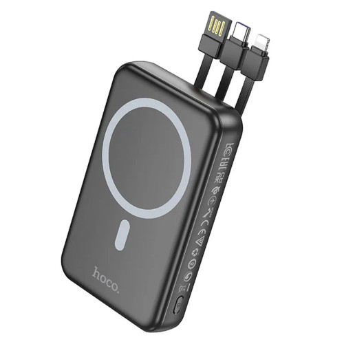Повербанк Hoco DB59 Magnetic Guardian 22.5W PD20W 15W (10000 mAh) (Black)