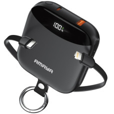 Повербанк Amaya F150 22.5W (10000 mAh) з кабелем 2в1 (Black)