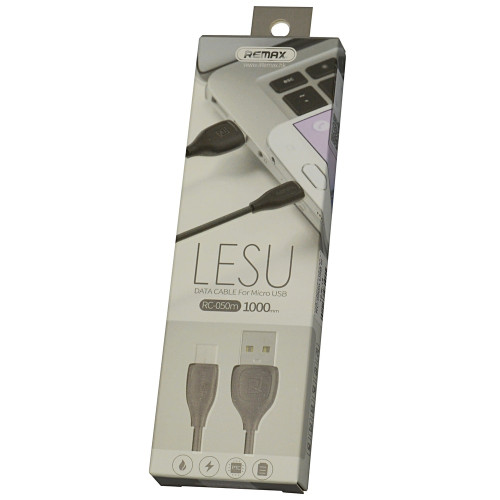 Кабель Remax RC-050m USB-A – Micro-USB (1 м · 1.8A) (Black)