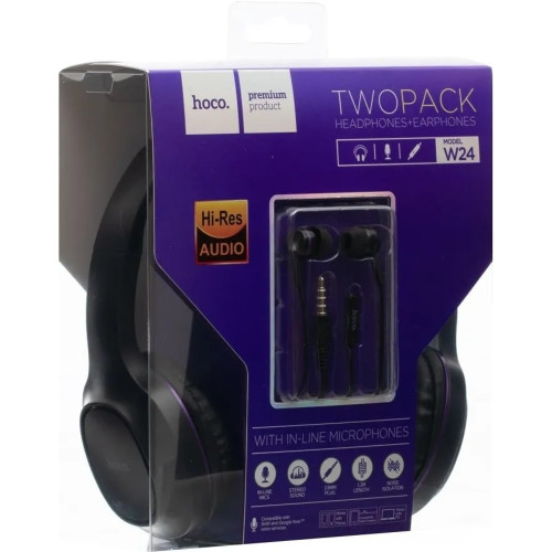 Наушники Hoco W24 (Purple)