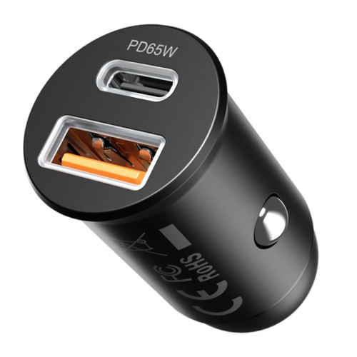 Автомобильное зарядное устройство Proove Tiny Power Pro USB-A+USB-C (65W · 3A) (Black)