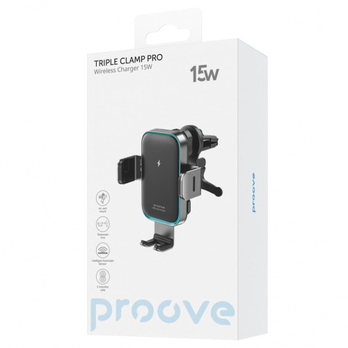 Автотримач Proove Triple Clamp Pro (15W) (Black)