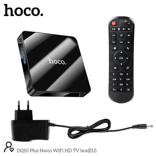 Приставка Android TV Hoco DQ10 Navio WiFi HD TV box (Black)
