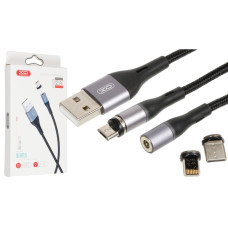 Кабель XO NB125 Magnetic USB-A – Lightning (1 м) (Black)