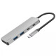 USB-хаб Proove Iron Link 5в1 (2xType-C · 2xUSB 3.0 · HDMI) (Gray)