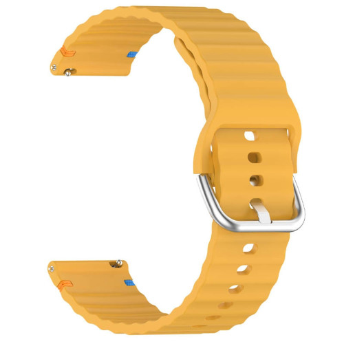 Ремешок универсальный 20 мм Silicone Wavy для Amazfit, Samsung, Huawei (Yellow)