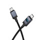 Кабель Hoco X118 Type-C – Type-C с дисплеем (1 м · 60W · 3A) (Black)