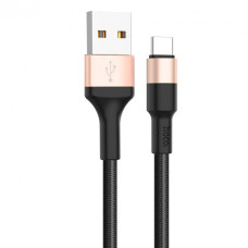 Кабель Hoco X26 USB-A – Type-C (1 м · 10W · 2A) (Black/Gold)