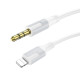 Аудіокабель AUX Borofone BL19 Lightning – 3.5 мм (1 м) (White)