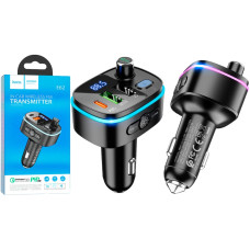 FM-модулятор Hoco E62 2xUSB-A+USB-C (20W · 3A) (Black)