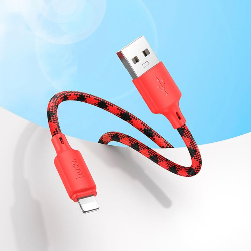 Кабель Hoco X116 Meridian USB-A – Lightning (1 м · 12W · 2.4A) (Red)