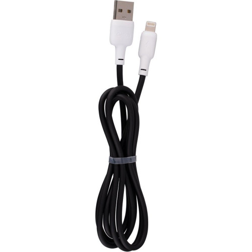 Кабель Gelius Full Silicon USB-A to Lightning 18W 1.2м (GP-UCN001L) black white