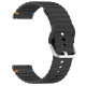 Ремешок универсальный 20 мм Silicone Wavy для Amazfit, Samsung, Huawei (Black)