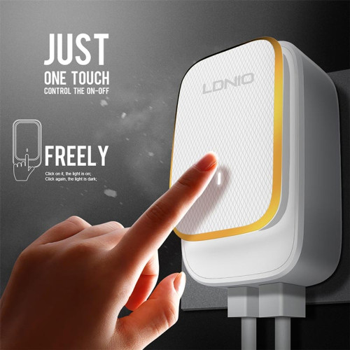 Сетевое зарядное устройство LDNIO A2205 2xUSB-A (12W · 2.4A) с кабелем USB-A – Micro-USB (White)