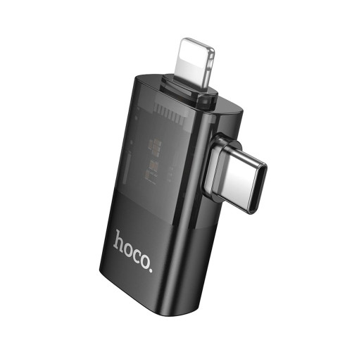 Перехідник Hoco UA36E Lightning/Type-C – USB-A (Black)