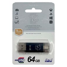 Флешка TG 009 Star 64GB USB 2.0 USB-A/Type-C (Black)