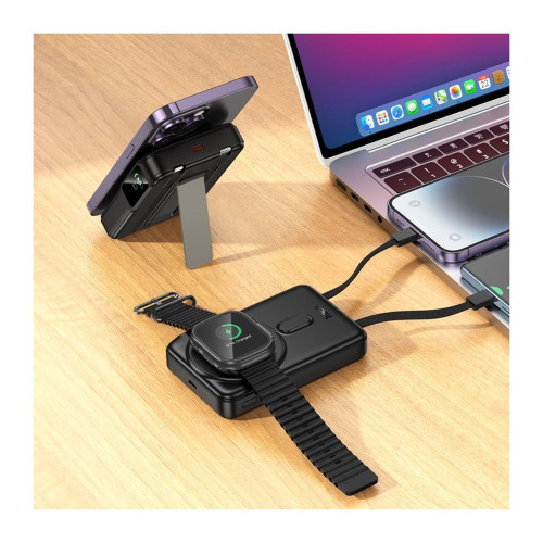 Повербанк Hoco Q48 Magnetic PD 20W 3в1 (10000 mAh) (Black)