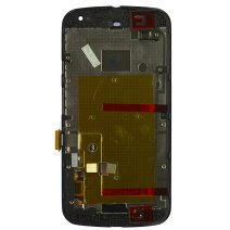 Дисплей для Motorola XT1062 Moto G2 с тачскрином в рамке (Black)