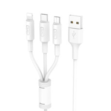 Кабель Hoco X25 Soarer 3-в-1 (1 м) (White)