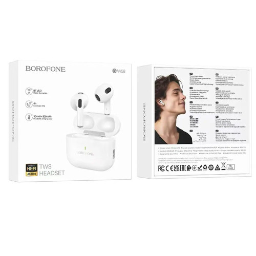 Наушники Bluetooth Borofone BW58 TWS (White)