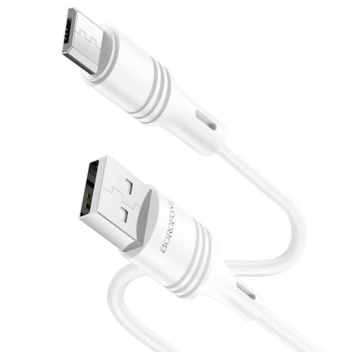 Кабель Borofone BX43 USB-A – Micro-USB (1 м · 12W · 2.4A) (White)