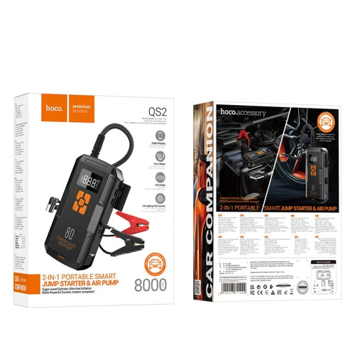 Повербанк Hoco QS2 Jump Starter (8000 mAh) (Black)