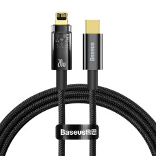 Кабель Baseus Explorer Series Auto Power-Off Type-C – Lightning (1 м · 20W · 3A) (CATS000001) (Black)